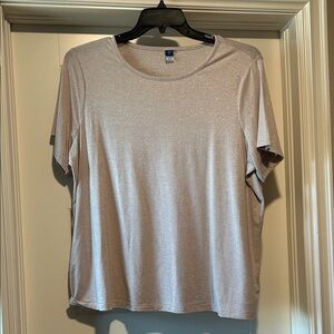 Old Navy Shimmering Beige Short Sleeve Top